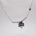 Orchid Necklace with Labradorite Strand