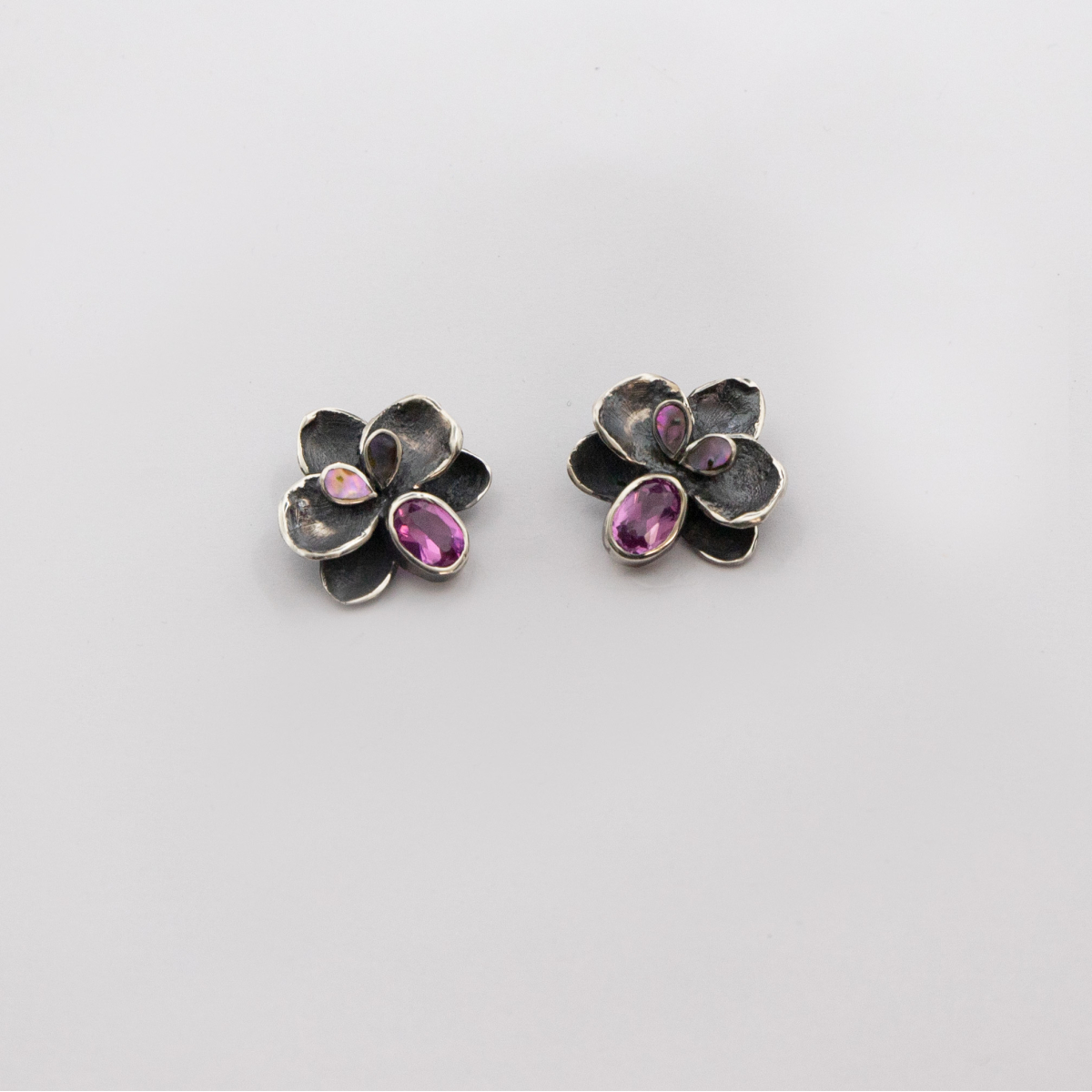 Cyclamen Orchid earrings