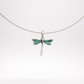 Gentle Harmony – Dragonfly Necklace with Natural Turquoise