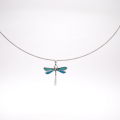 Blue Harmony – Small Dragonfly Necklace