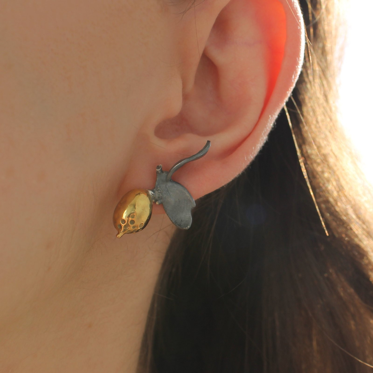 Обеци Лимончело - тъмен вариант